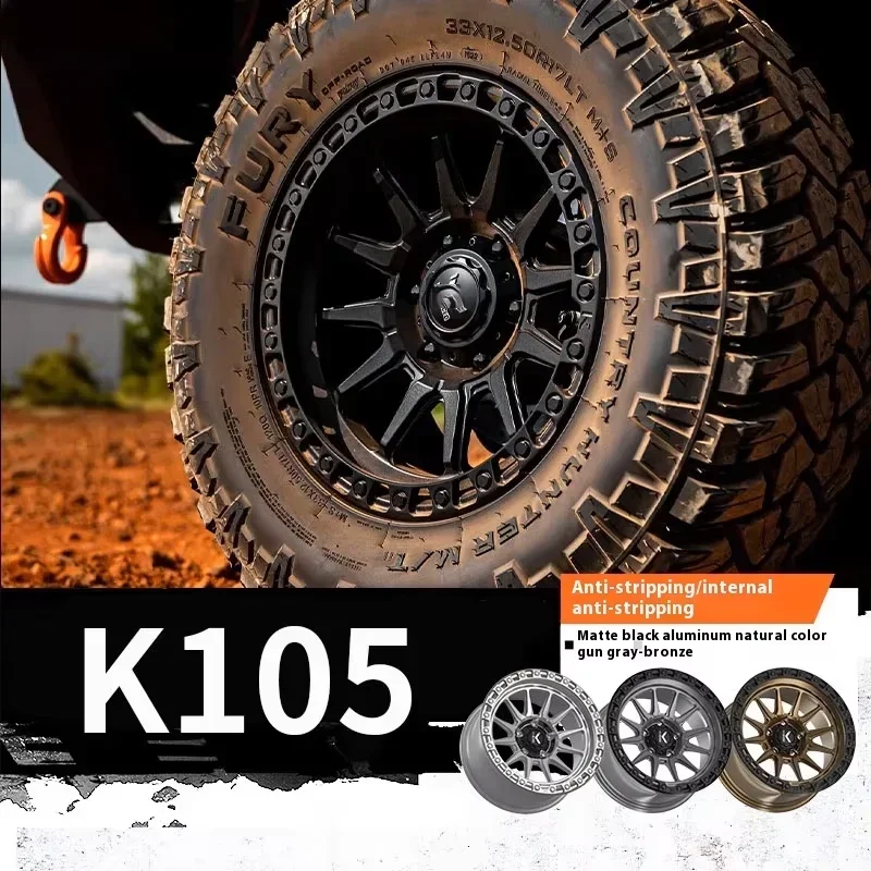 K105 Forged Chrome Finished Wheel Hub Lightweight for Prado Tantule Tank 300 Wrangler Off-Road Pickup & SUV Use