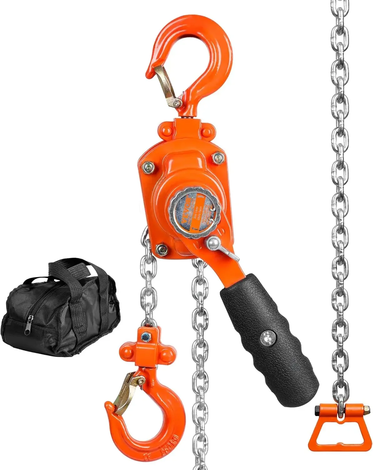 

Manual Lever Chain Hoist, 1/4 Ton 550 lbs Capacity 5 FT Come Along, G80 Galvanized Carbon Steel with Weston Double-Pawl Brake