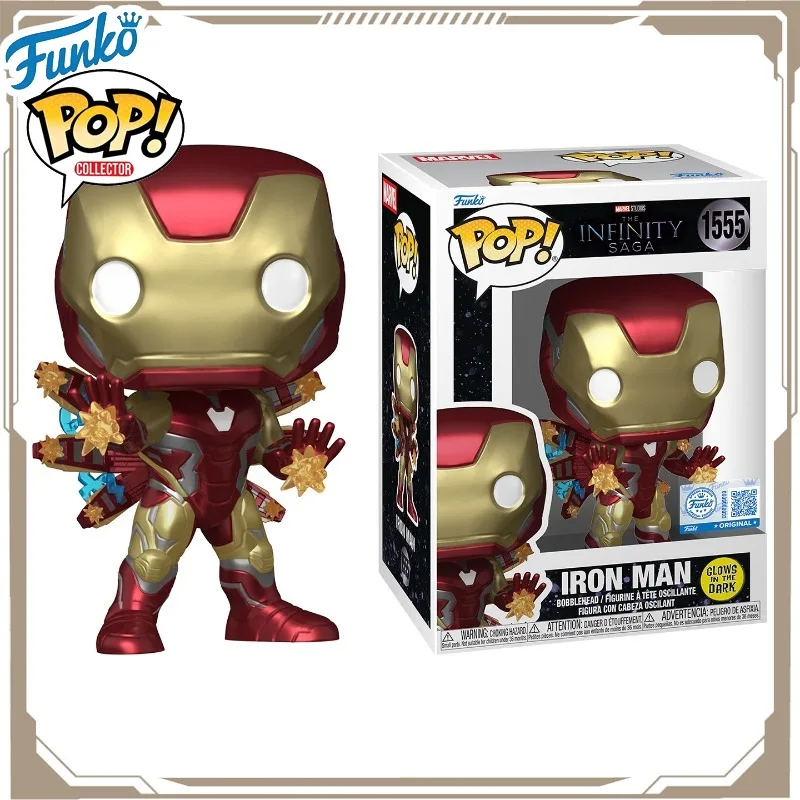 Funko POP Original Marvel Hero The Avengers Iron Man Anime figura de acción de juguete para niños niñas niños regalo coleccionable