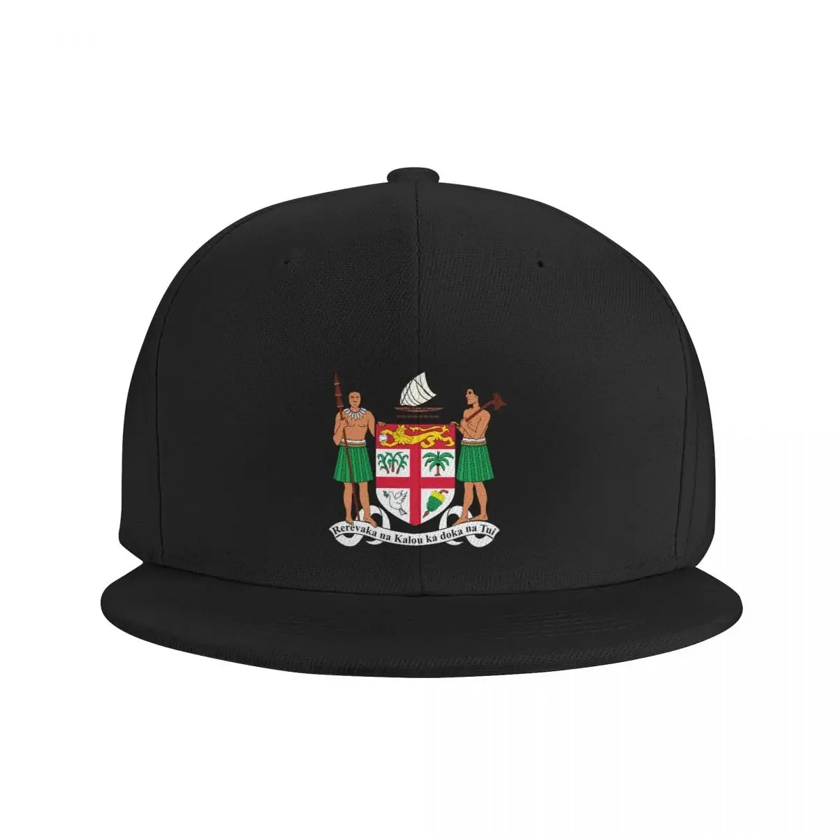 Custom Coat Of Arms Of Fiji Baseball Cap for Men Women Flat Snapback Hip Hop Hat Sports