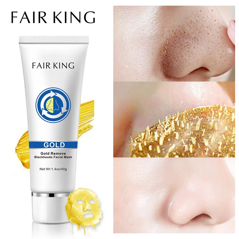 

FAIR KING Blackhead Removal Gold Mask Cleansing Pores Dirt Oil Control Facial Treatment Mask Peel-Off Mask 40g Skin Care