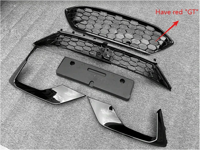 لفورد فوكس MK4 ST ST-Line/X 2019 2020 2021 المصد الأمامي سباق الشواية أضواء الضباب الإطار تجديد العلوي السفلي مصبغة قطع غيار السيارات #2