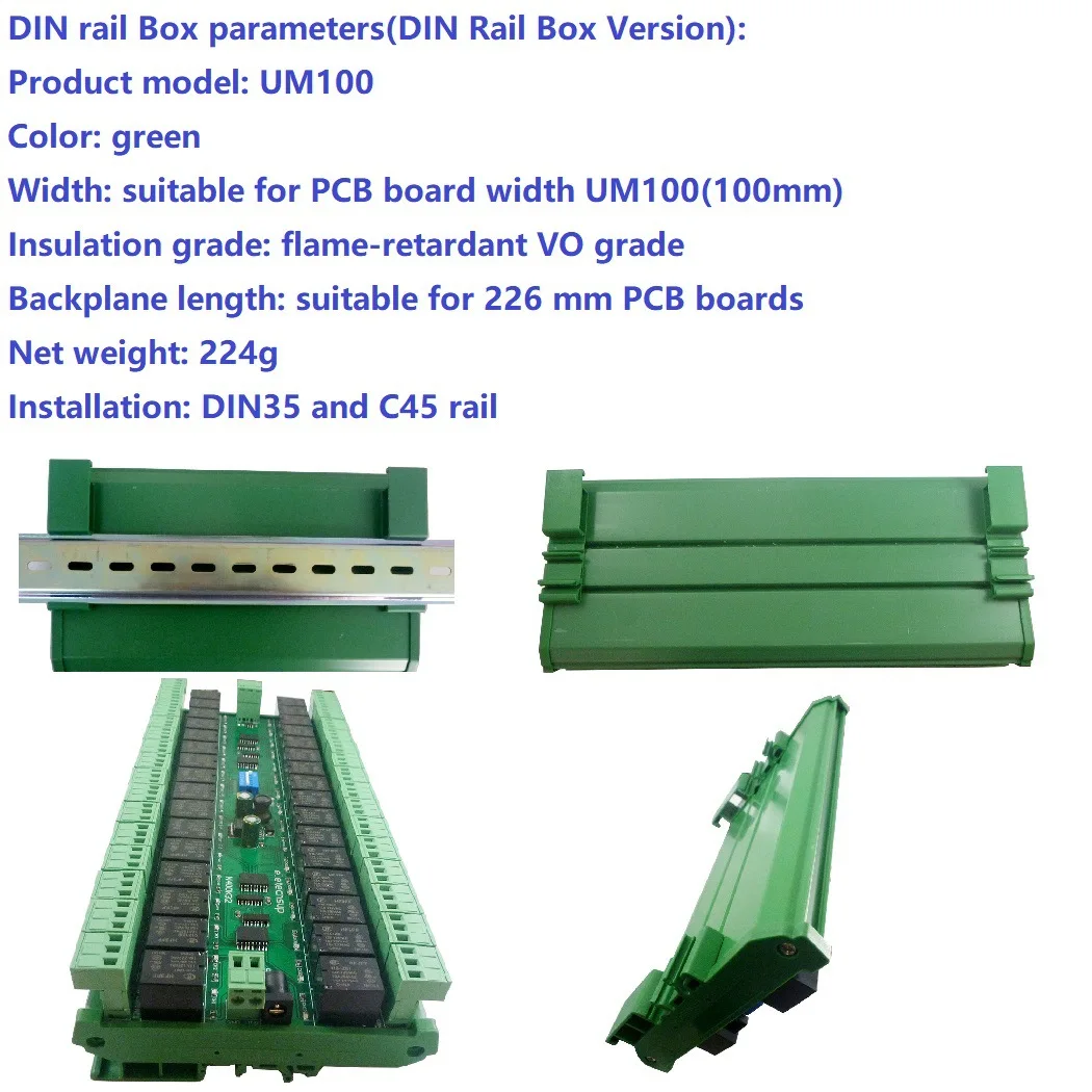 

12V 24V 32 Channel DIN Rail RS485 Relay Module Modbus RTU Protocol Remote Control PLC Expansion Board 6 Working Mode Relay Board