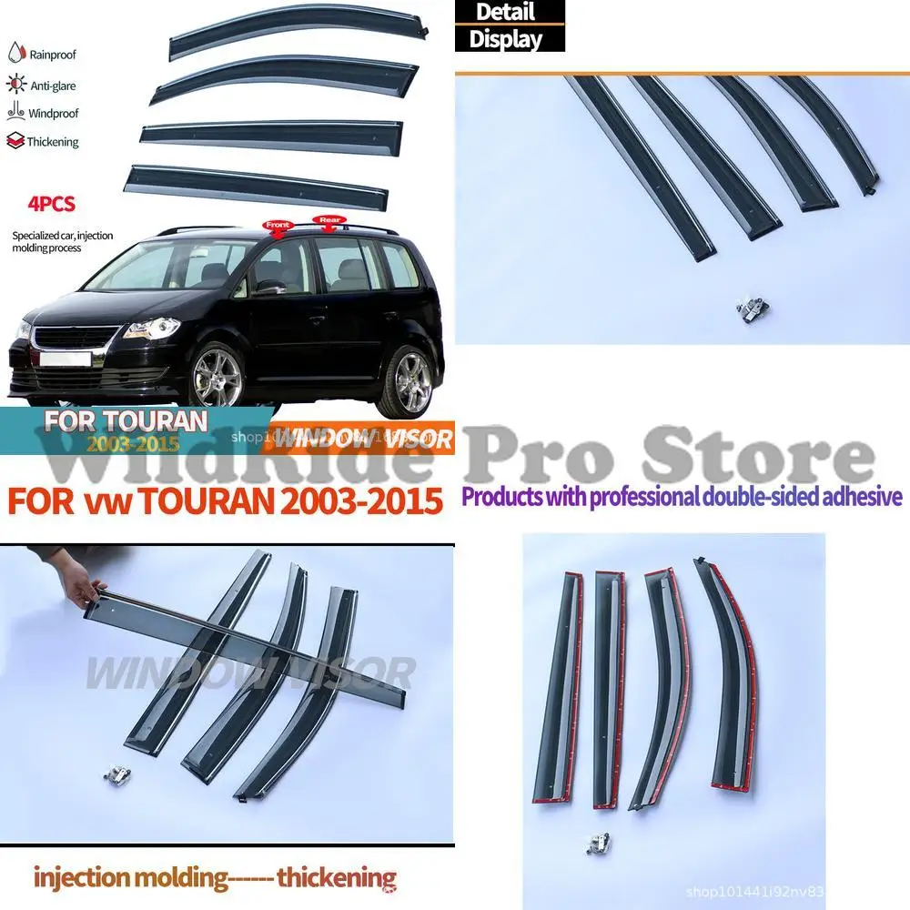 

1 комплект для VW Touran 2003-2015, оконные козырьки, дефлекторы дождя для боковых окон
