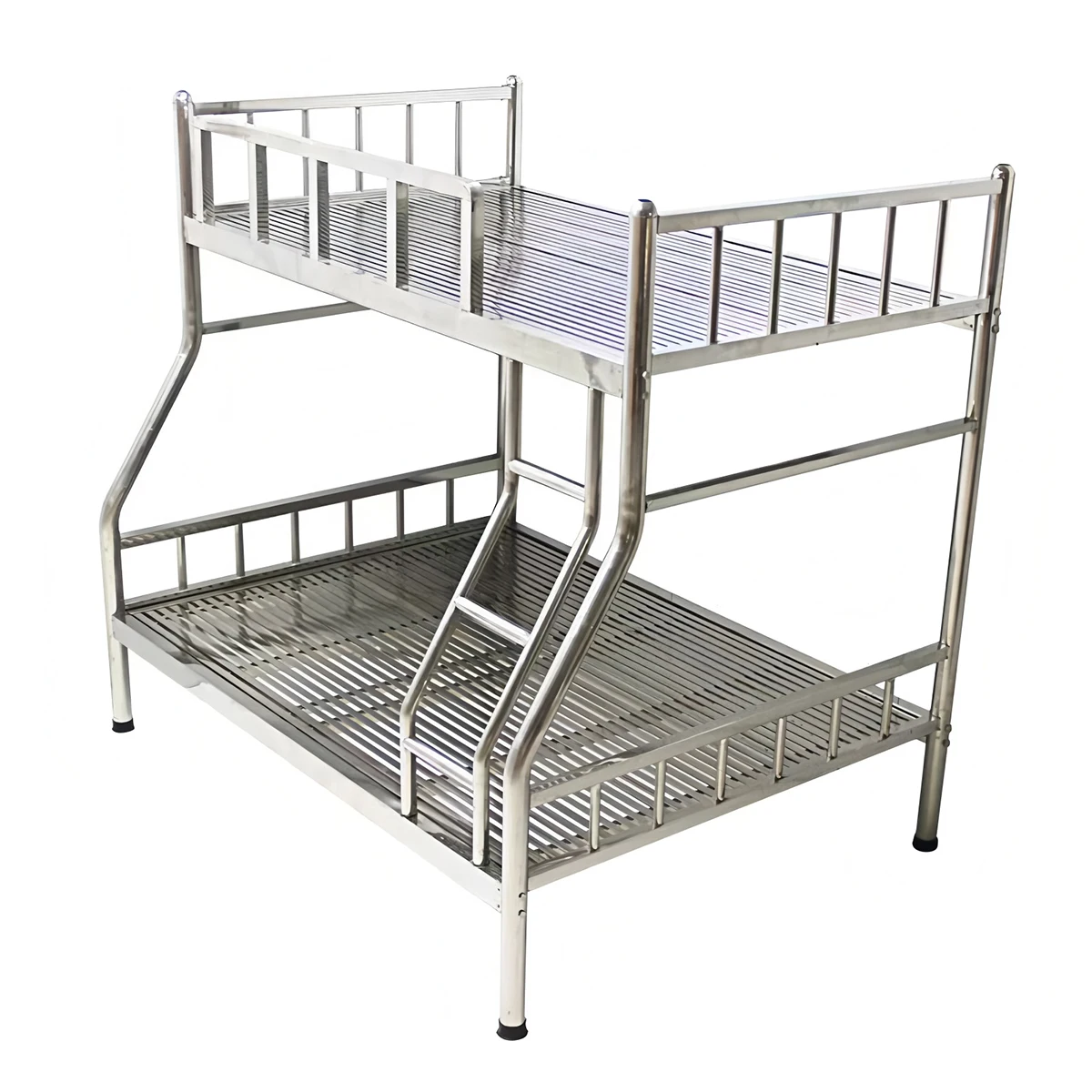 #Sturdy & Durable Metal Double Layer Bed Stainless Steel up and Down Bed Stainless Detachable Bunk Bed for Apartment and Home Us
