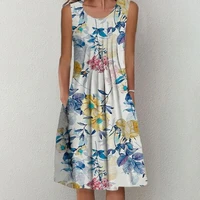 Mode femmes élégantes robe ample tenue décontractée femmes robe imprimée nouveau tempérament 5