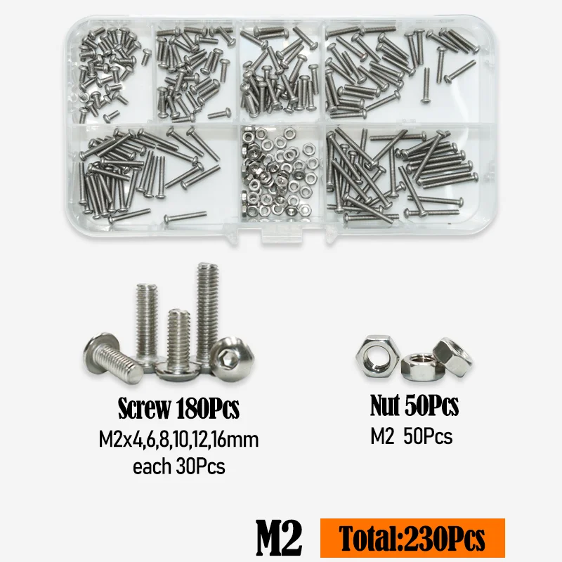 Runde Flachkopf-Innensechskantschraube M2 M3 M4 M5 M6 A2 304 Edelstahl Sechskant-Pilzknopfkopf-Inbusschraube Mutter für Motorräder – Detail 8