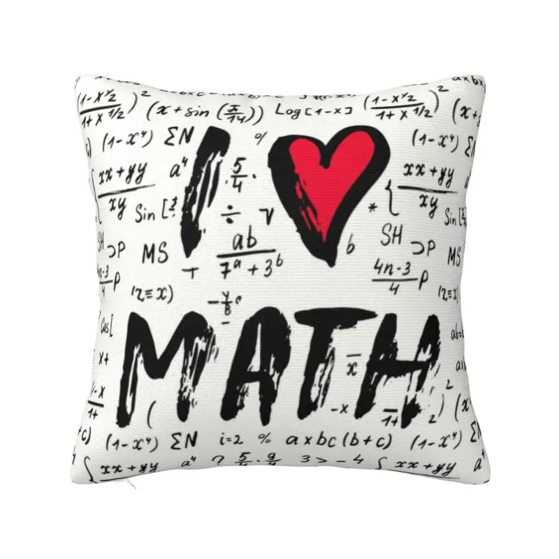 Maths Lovers Modern Pillow Cover Geek Mathematics Teacher Chair Cushion