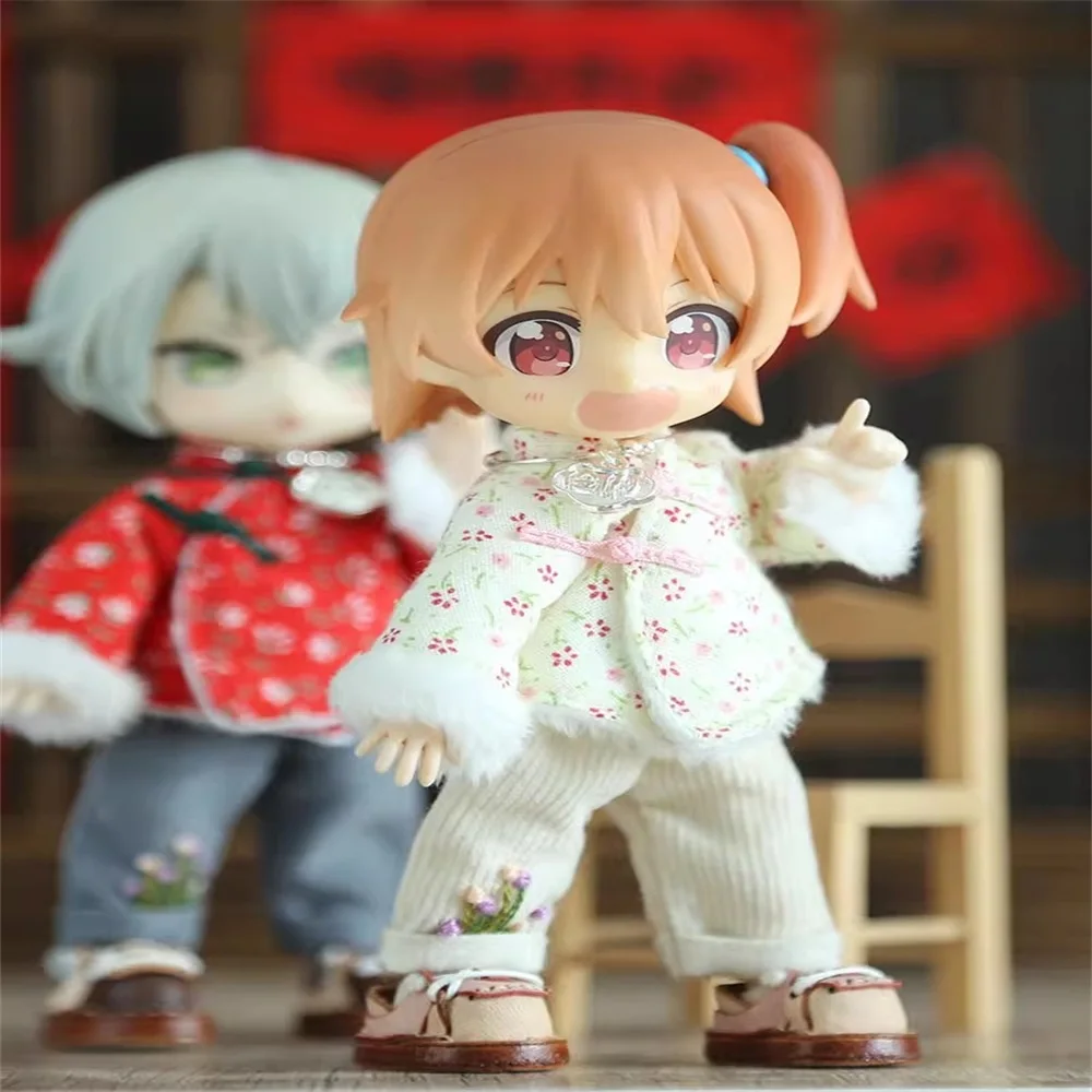 الحلزون Ob11 الملابس عموم زر الأزهار سترة قطن معطف السراويل مجموعة نموذج الملحقات في الأوراق المالية #3