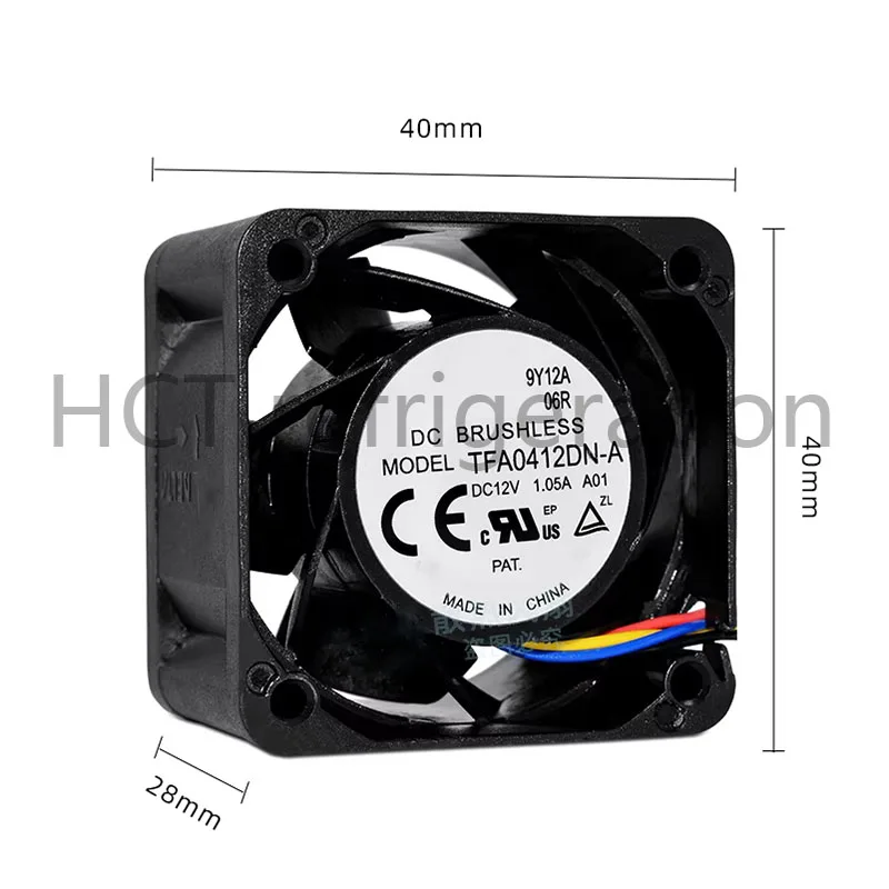 Original 100% Working TFA0412DN-A 12V 1.05A High speed 4-wire PWM speed regulation server cooling fan