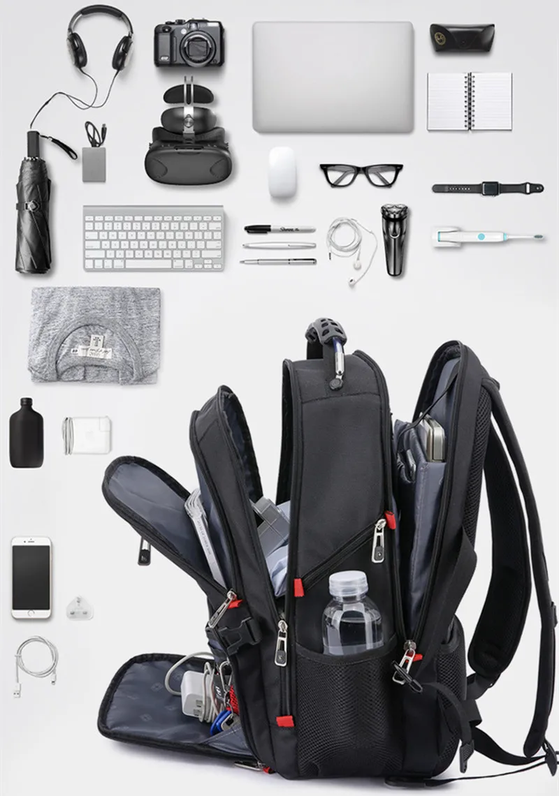 2025 Plecak Bag Men Mochila Usb Charging Anti Theft Backpack Travel Rugzak 16 18 20 23inch Laptop Men Waterproof Antirrobo