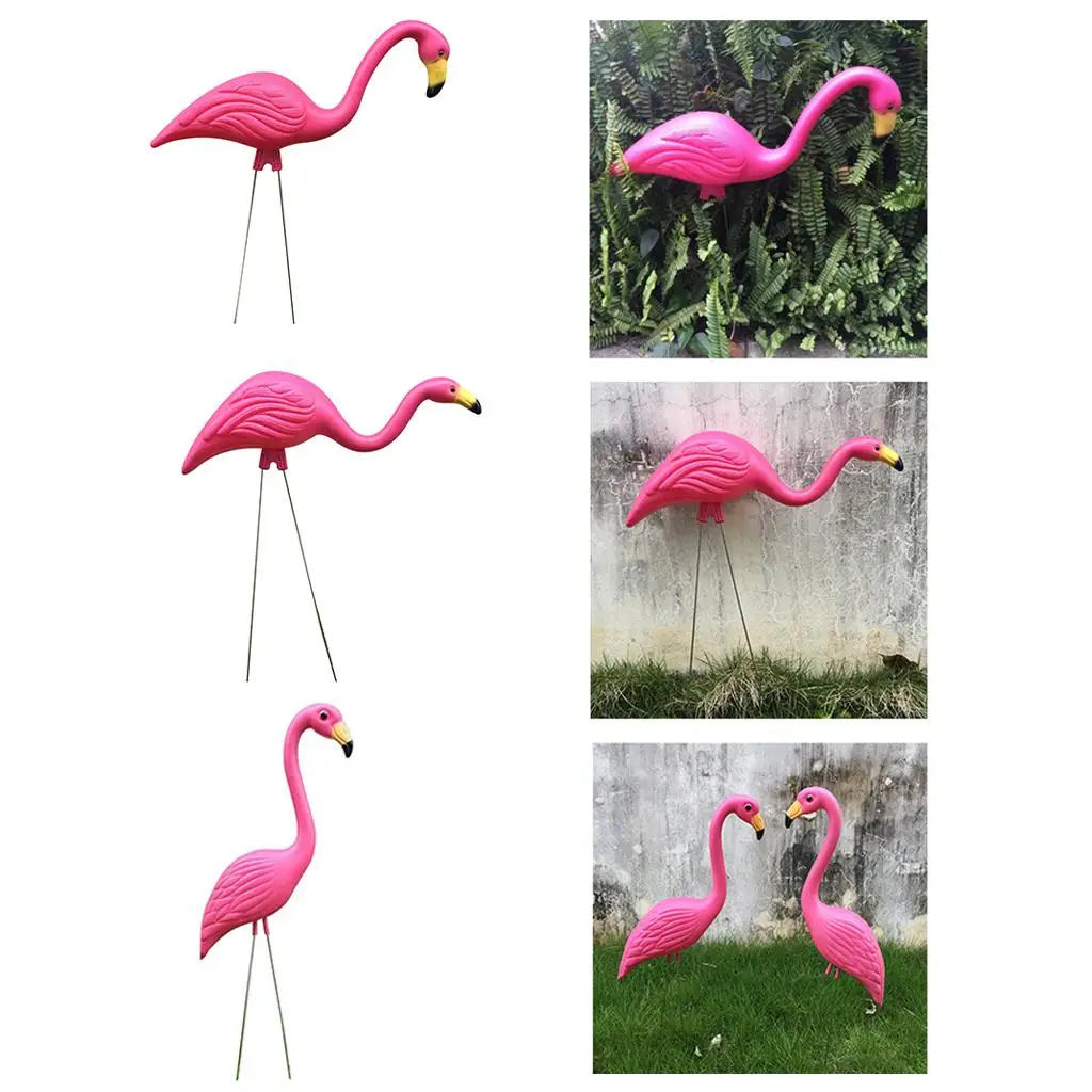Flamingo Ornament Realistic Decorative Lawn Figurine for Outdoor Grassland Garden Fairy Decorations