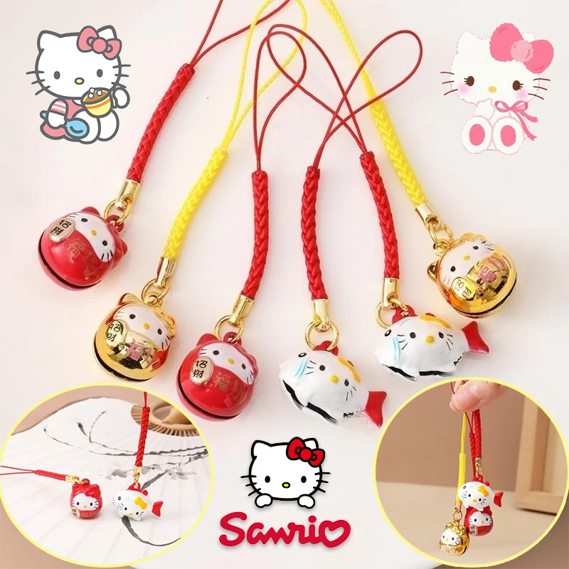 Sanurgente-Pendentif Hello Kitty pour téléphone JOBag, porte-clés Beckoning Cat, porte-clés, pendentif sac à dos, ornements, bijoux, sangle