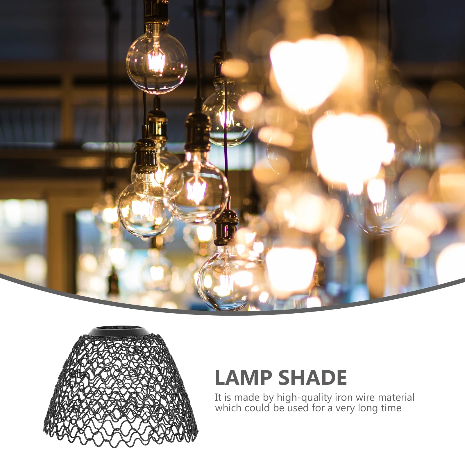 

1Pcs Nordic Iron Hanging Lamp Cover Decorative Light Protector Lampshade Restaurant Home Bedroom Exquisite Light Cover