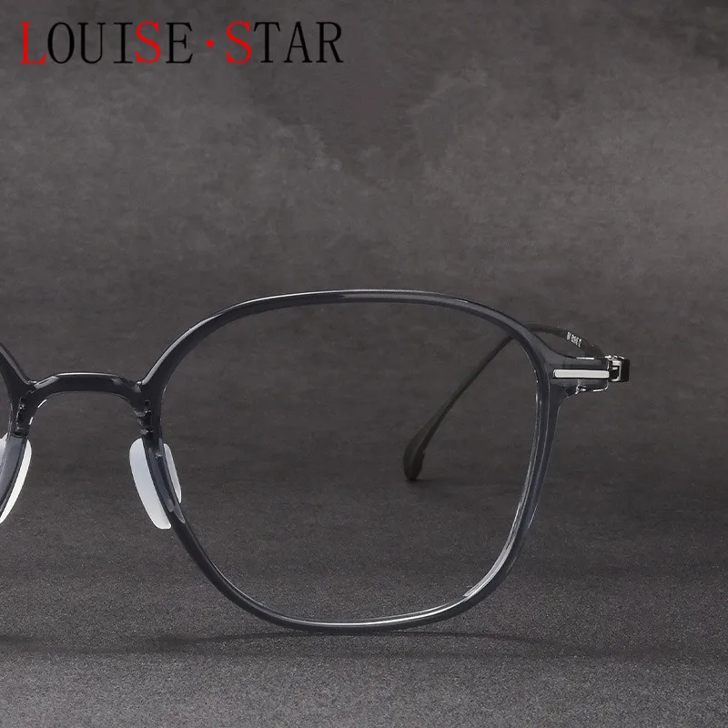 Ultra light pure titanium leg plastic steel eyeglass frame prescription for male and female myopia glasses