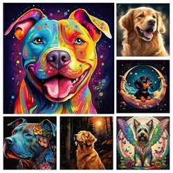 AZQSD Diamond Painting Dog Animal Mosaic Handmade 5d Diy Needlework Embroidery Cross Stitch Full Square Round Drill Home Decor