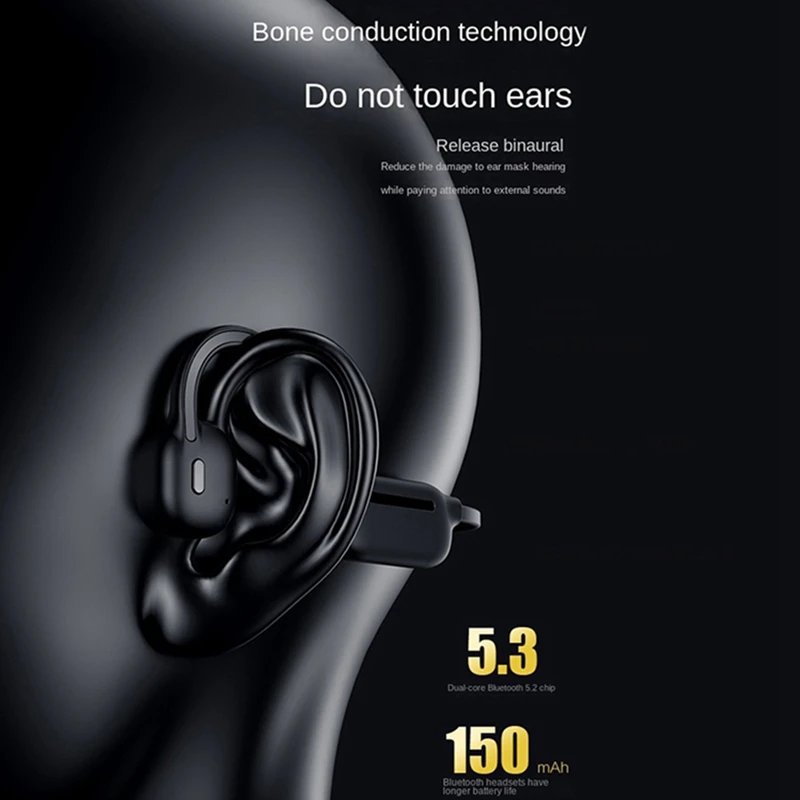 Bone Conduction Headphones Swimming IPX8 Waterproof 32GB Sport Headset Wireless Bluetooth 5.2 Earphones Durable Easy To Use