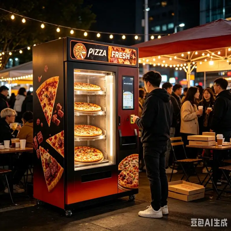 Smart Commercial Pizza Vending Machine Customized Fresh Baking Machine Self Service Restaurant Solution