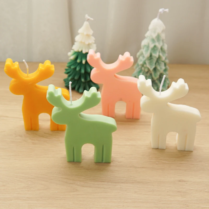 Christmas silicone candle mold 3D Elk Christmas Tree Snowman Santa Claus crafts Gypsum resin mold Christmas gift making tools