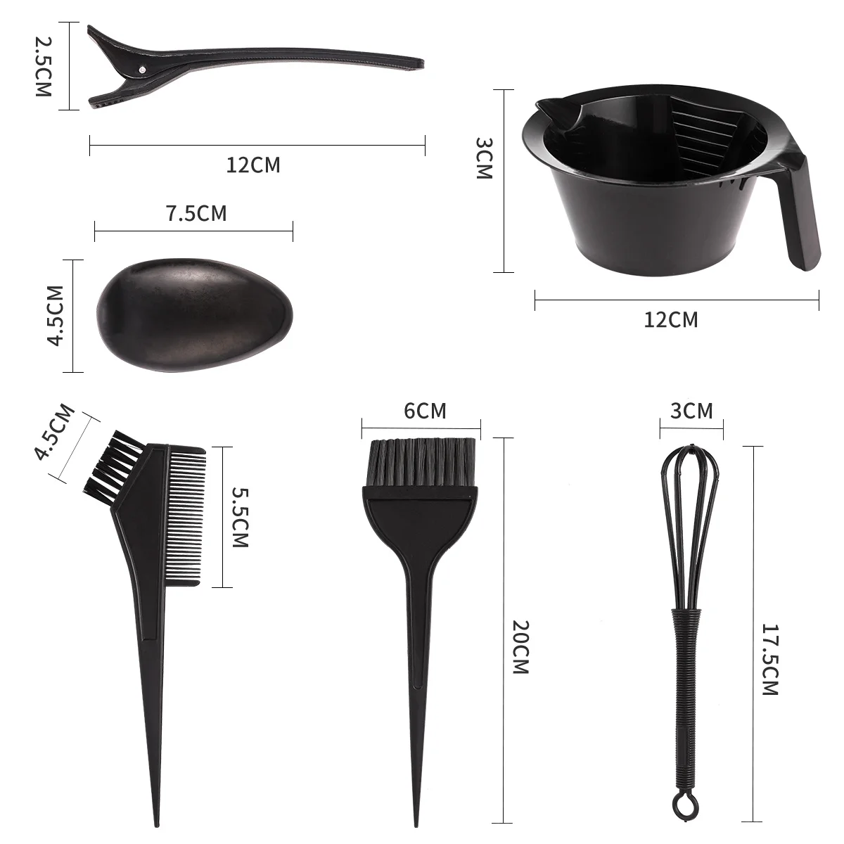 

1 s Dyeing Tools Kit Premium Material Professional Personal DIY Supplies Hair Hair Dyeing Supply Clips Brushes