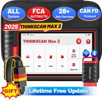 THINKCAR ThinkScan Max 2 Car Diagnostic Tool Full system CAN FD For GM AF DPF IMMO 28 Reset OBD2 Scanner Lifetime Free THINKTOOL