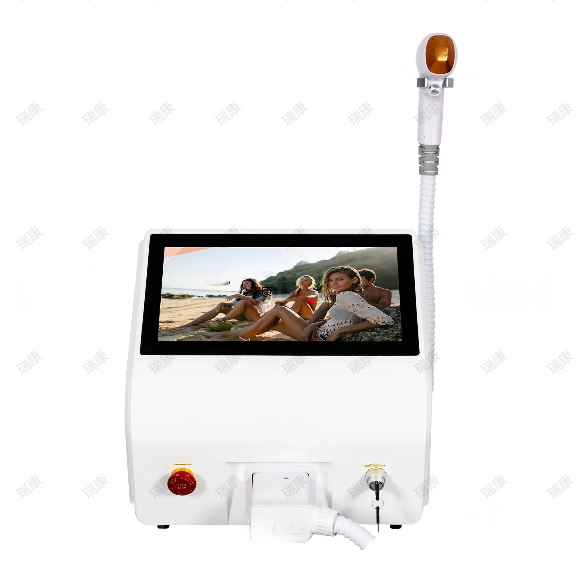 4 الطول الموجي 755 940 1064 808nm ديود آلة إزالة الشعر بالليزر 4000 واط نظام التبريد الجليد مزيل الشعر غير مؤلم 9