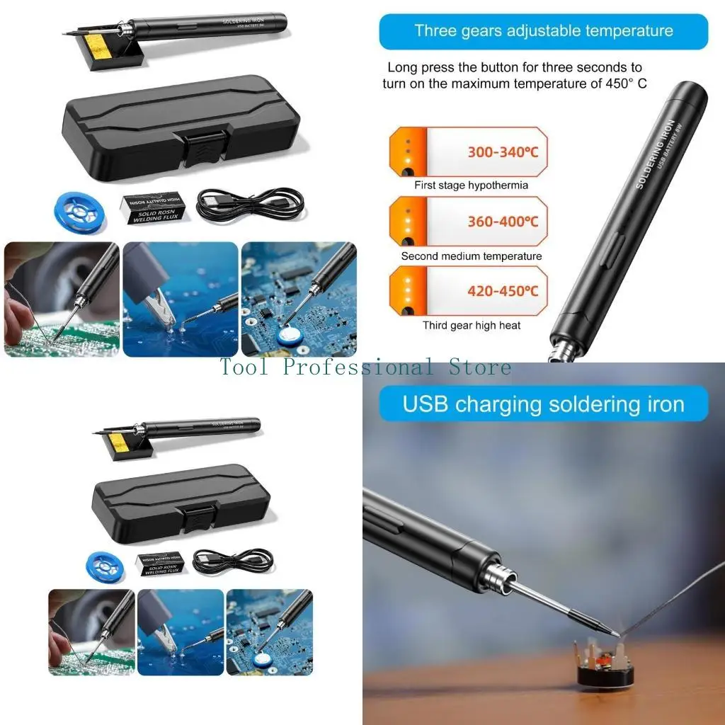 

57QF 5V USB Electric Soldering Iron 800mAh 450 ℃ Soldering Iron Electric Soldering Iron