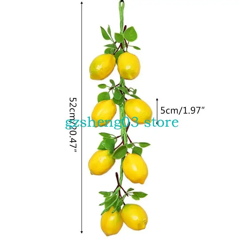 U75C Simulation Artificial Fruit Lemon String for Restaurant Hotel Home Garden Decor