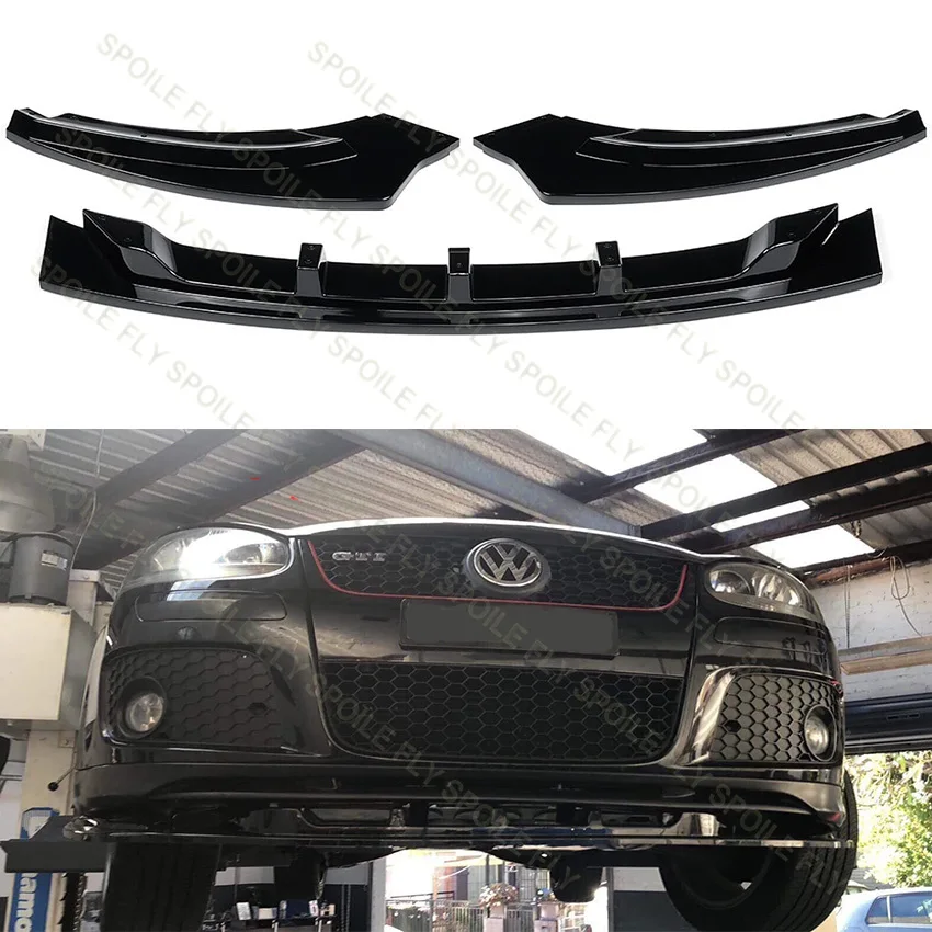 3PCS 2004 To 2009 For Volkswagen VW Golf 5 MK5 GTI GT Replacement Front Bumper Lip Spoiler Guard Cover Splitter Diffuser By ABS