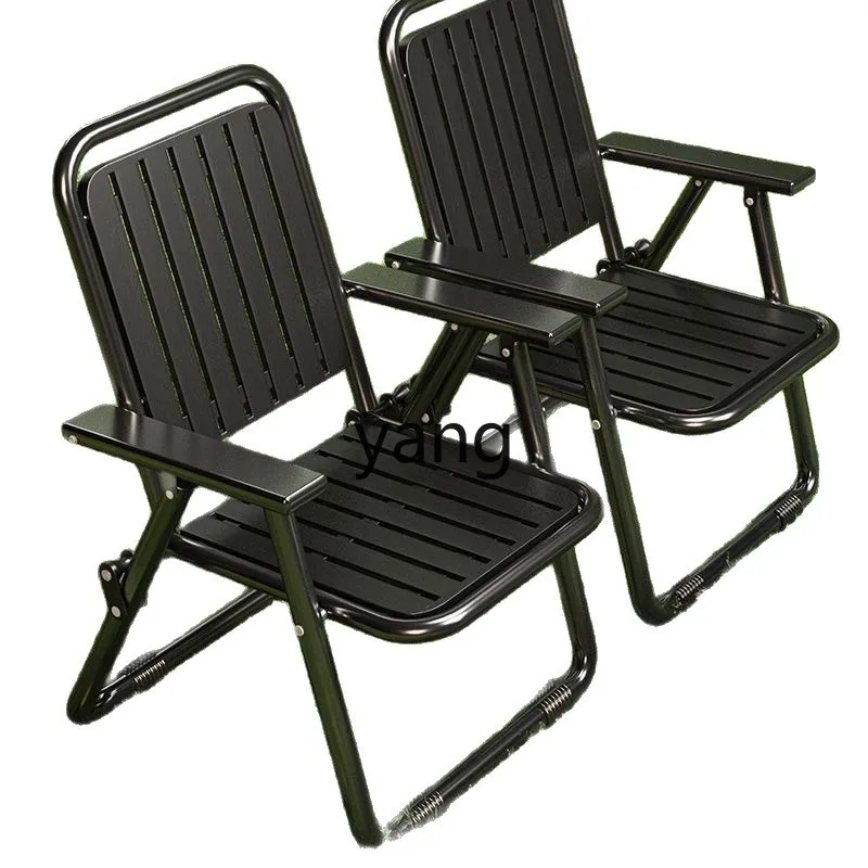 

LH Home Folding Chair Reclining Chair Portable Picnic Chair Patio Balcony Backrest Camping Stool