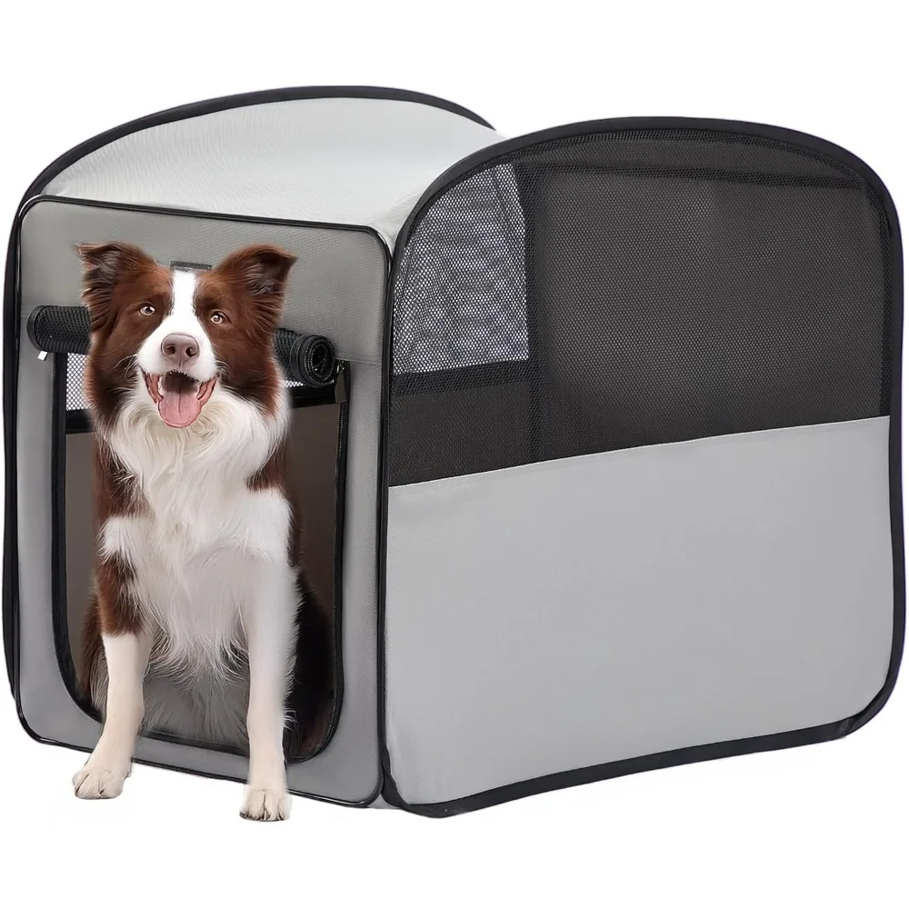 

Travel Dog Crate: Pop-Up Waterproof Soft Kennel – Lightweight for Medium/Large Dogs, Indoor/Outdoor Use