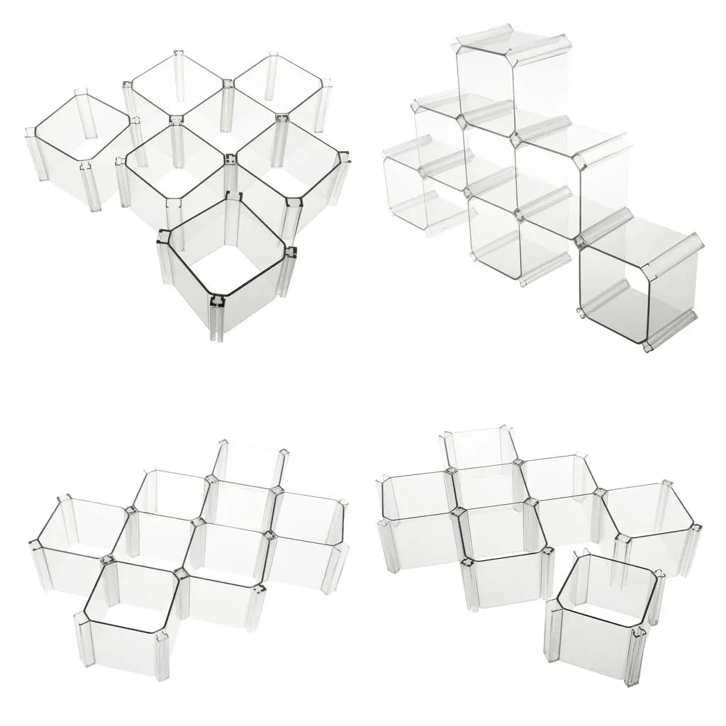 24pcs/set Organizer Storage Box Tie Bra Drawer Cosmetic Divider Storage