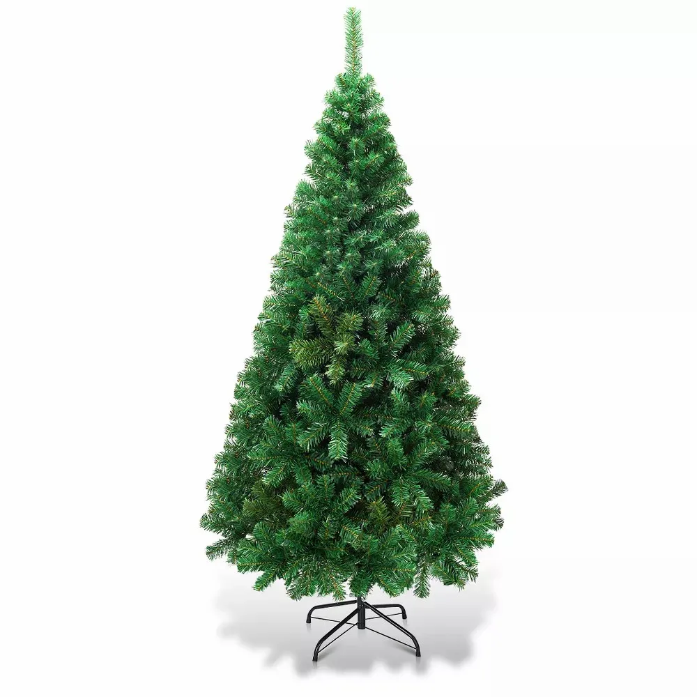 Costway 5Ft/6Ft/7Ft/8Ft Artificial PVC Christmas Tree W/Stand Holiday Season Indoor Outdoor Green