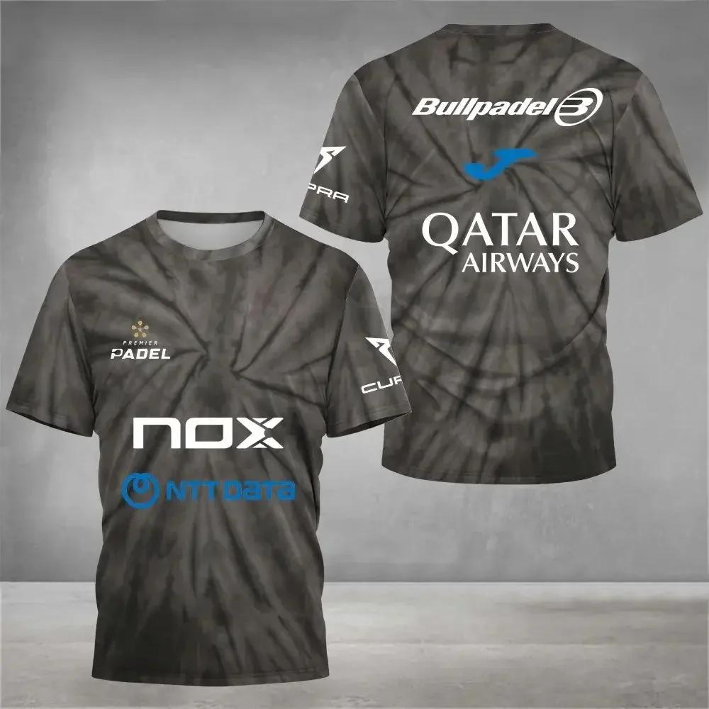 NOX Tshirt Quick-drying Breathable Padel Tennis T-shirt Fashion Men's Short Sleeve Tops Summer Print T Shirts for Men Sportswear