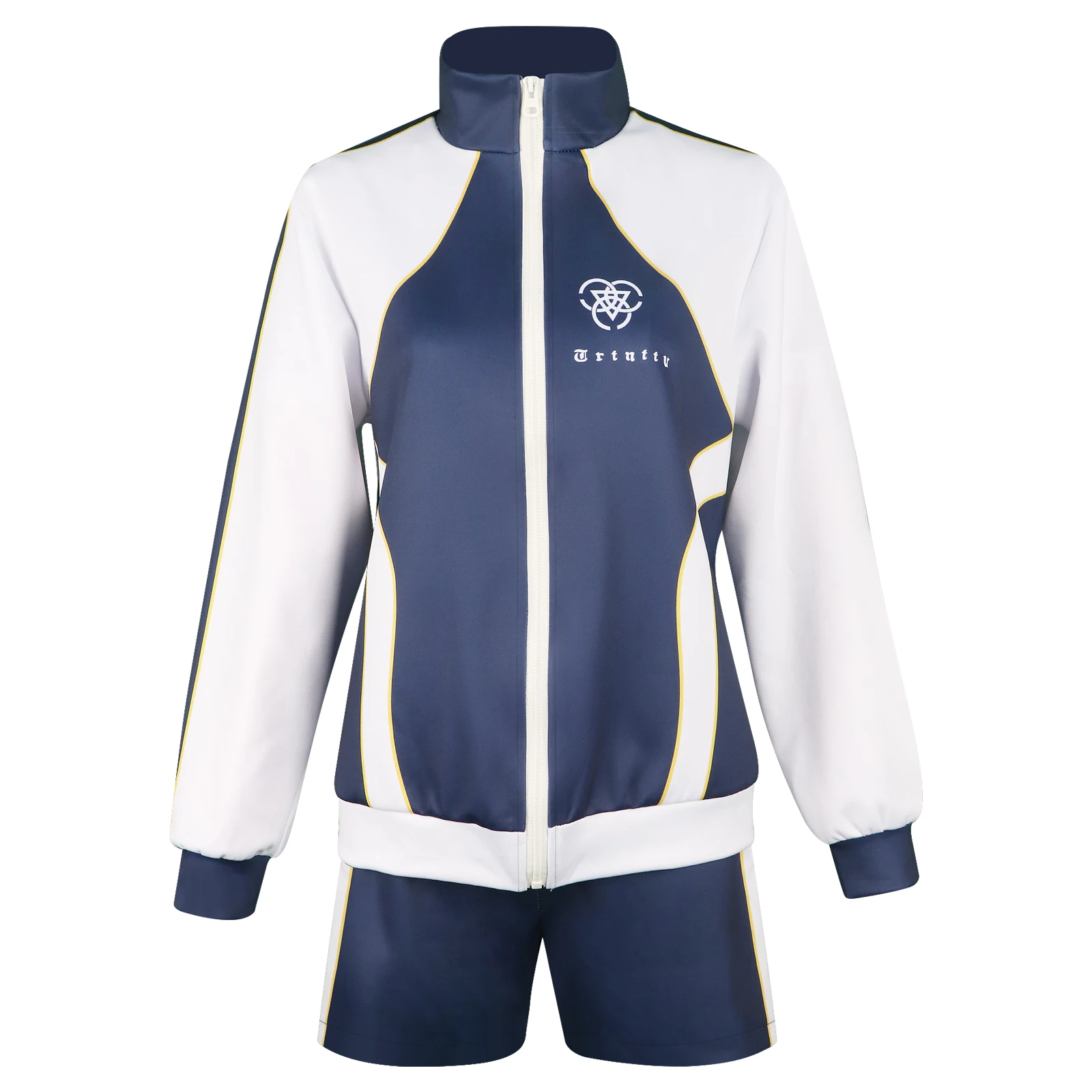 

Game Blue Archive Iochi Mari Cosplay Costume Gymnastics School Sports Casual Clothing Blue Coat Long Sleeved Shorts