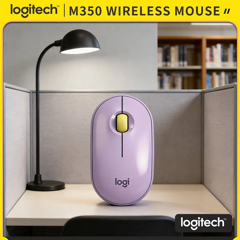 

Logitech M350 Pebble Portable Mouse - Ultra-Slim, Bluetooth & USB, Silent Operation, 77g Lightweight, On-the-Go Pros’ Essential