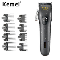 Kemei Washable Professional Hair Clippers Electric Rechargeable Hair Trimmer Barber Hair Cutting Machine IPX7 Waterproof Cutter