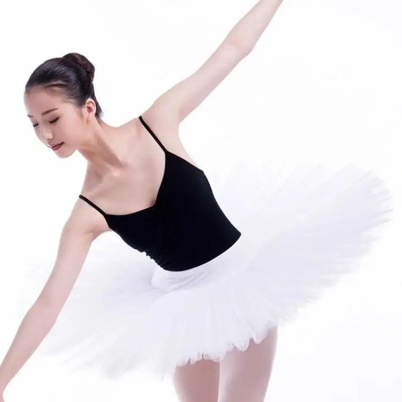 Professional Ballet Tutus Skirs For Adult Child Stiff Mesh Pancake Tutu Belly Dance Girls Practice Kids White Swan Lake Costumes