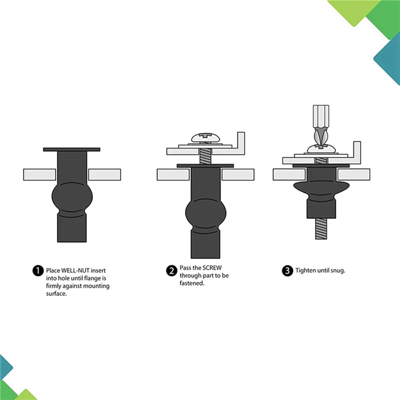 FAST-20 Pack Toilet Seat Screws Toilet Seat Hinges Bolt Expanding Rubber Top Nuts Screw Fixings Fix WC Blind Hole Fittings