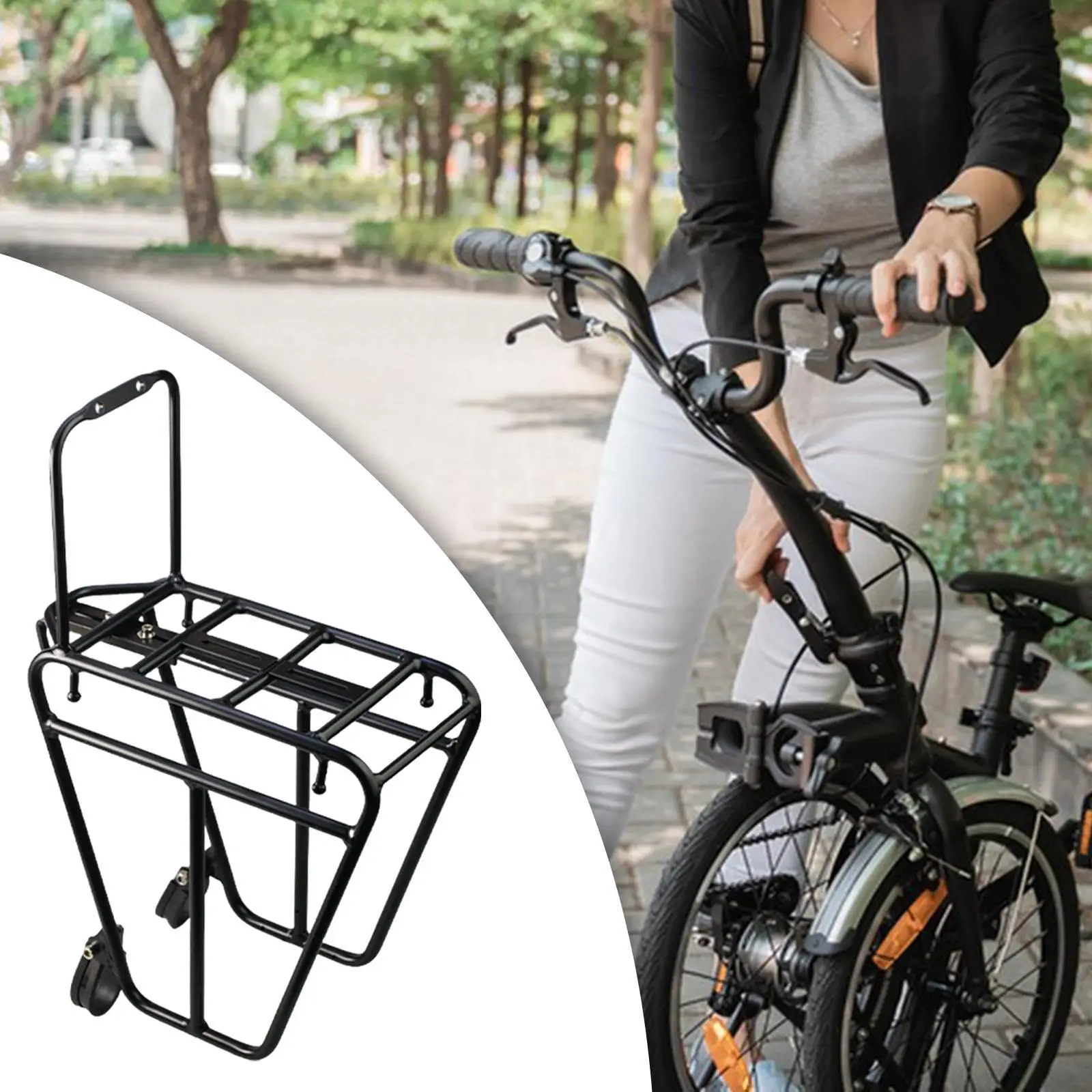 

Bike Front Rack Bike Attachment Maximum Load 25kg Metal Luggage Carrier Rack