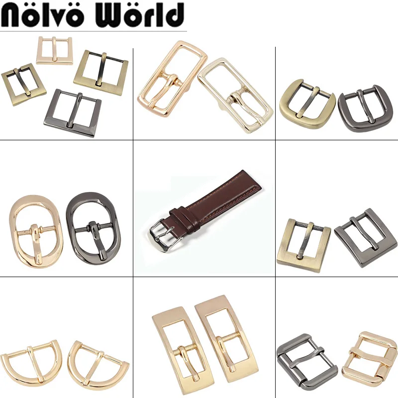 20-100PCS High Quality Pin Buckle Metal Clasp Watch For Bags Shoulder Strap Belt Adjust Roller Buckles Replacement Accessories