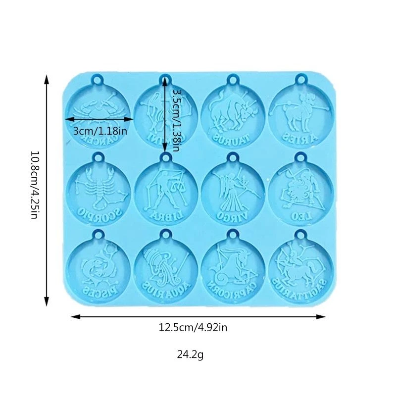 91ac decorazioni a sospensione a sospensione cristallo fai -da -te dodici costellazioni silicone stampo