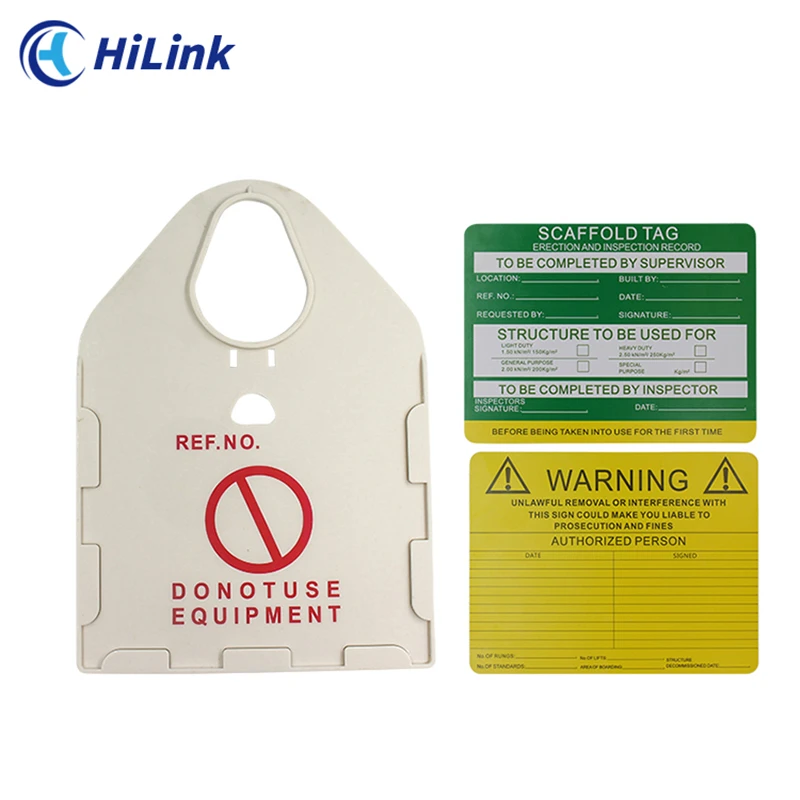 HiLink High Strength Multi-Functional Warning Sign Scaffold Holder Tag