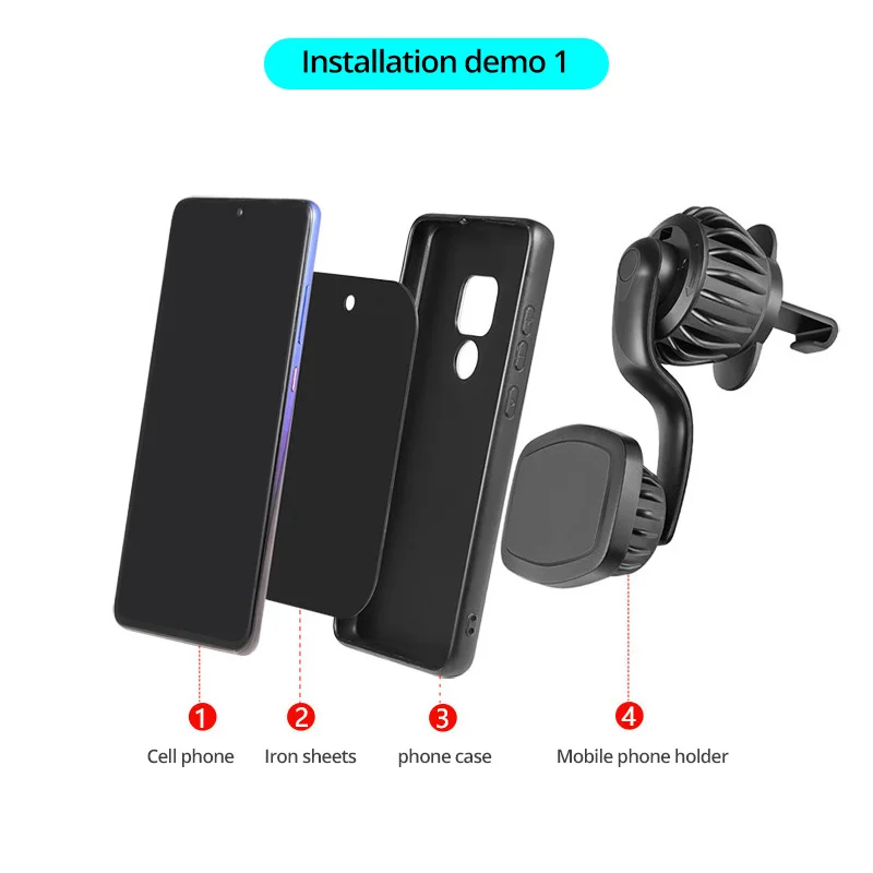 Auto Halterung Auto Telefon Halter Mit Multifunktionale 360 Grad Rotierenden Luftauslass Magnetische Schnalle Typ Auto Telefon Halter Steht – Detail 12
