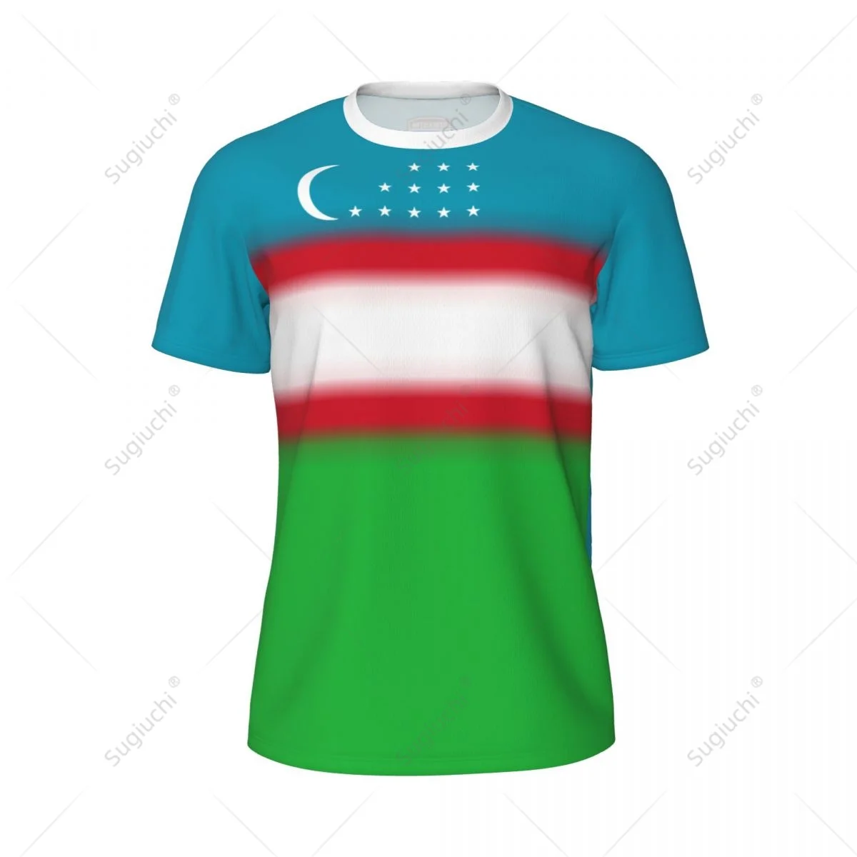 Sports Mesh T-shirt Uzbekistan Flag For Running Bike Soccer Tennis Football Fitness Tees 3D Printed Custom