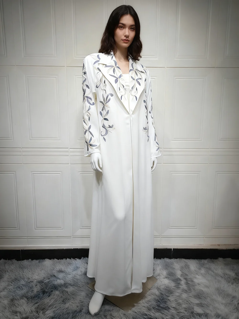 

Muslim Embroidery Open Kimono Dubai Abaya Long Dresses Women Islamic Clothing Abaya African Dresses Musulman Djellaba Robe Arab