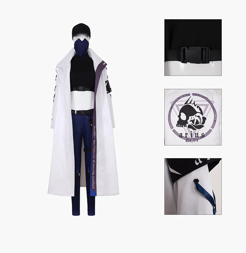 【Wetrose】متوفر في المخزون أزياء Joumae Saori التأثيرية أرشيف أزرق مجموعة كاملة من الشعر المستعار لعيد الهالوين وعيد الميلاد