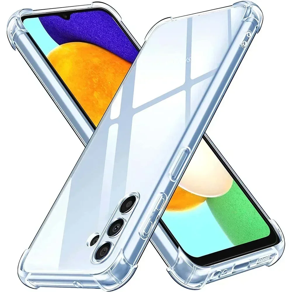 Clear Case For Samsung Galaxy A55 A35 A25 A05 A05S A15 A14 4G A24 A34 A54 A13 A23 A33 5G Thick Shockproof Silicone Phone Cover