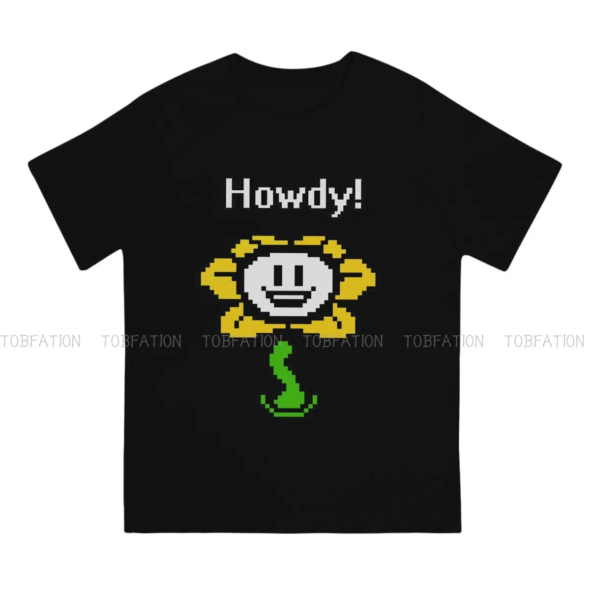 Undertale Flowey the Flower Howdy!  T Shirt Classic Fashion Summer Loose Cotton Men's Tees Harajuku O-Neck TShirt