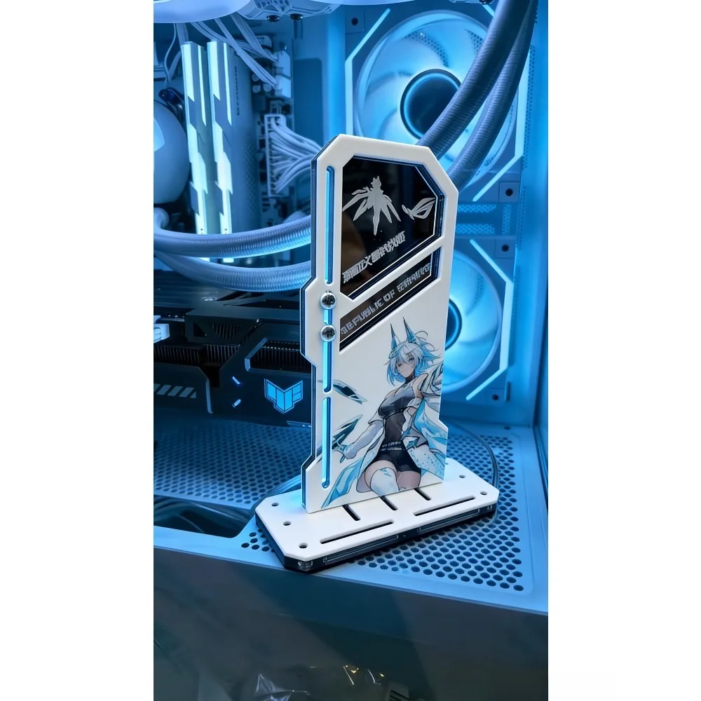 Picture 6: Newest 5090 ARGB GPU Holder DIY Computer Gamer Cabinet 5080 Vertical VGA Bracket Support 5V 3pin AURA Sync 4090